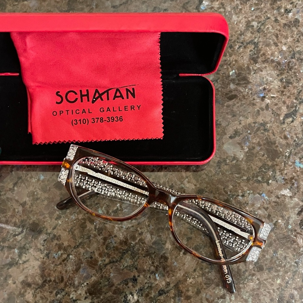 Caviar Brown Tortoise Shell Glasses Frames W/ Swa… - image 1